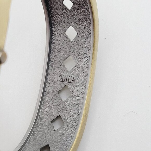 Heidi Daus Women's Double Trouble Cuff Wrist Watch Swarovski Crystals Brass Tone - Picture 9 of 9